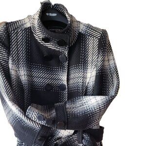 Point Zero Houndstooth Black & White Plaid Jacket size large